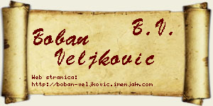 Boban Veljković vizit kartica